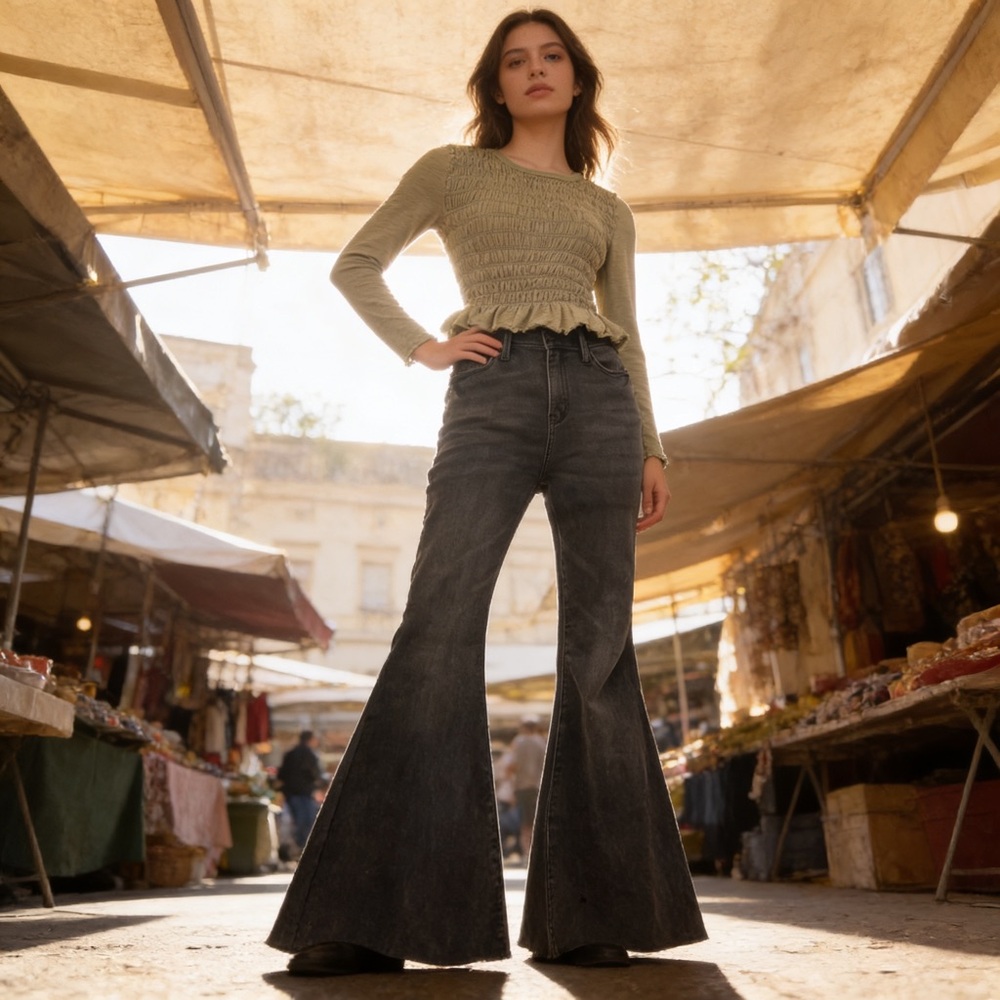 Judy Blue Black Flare High-Rise Jeans‎ - Picture 3 of 4